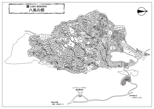 八風の郷区面図